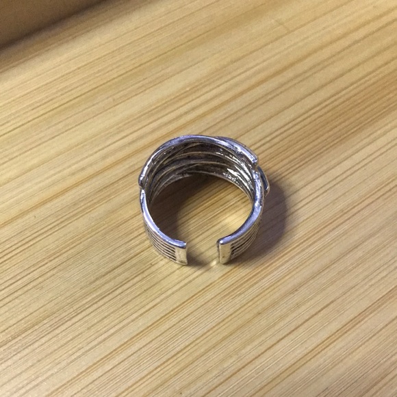 Sliver Overlay Layered Ring - Picture 3 of 3